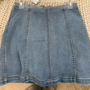 Free People Femme Blue Mini Skirt